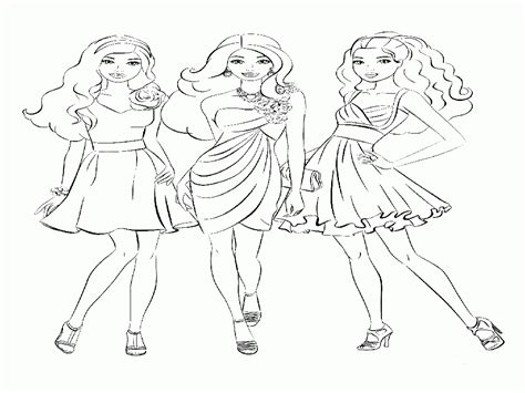 barbie coloring pages fashion coloring home