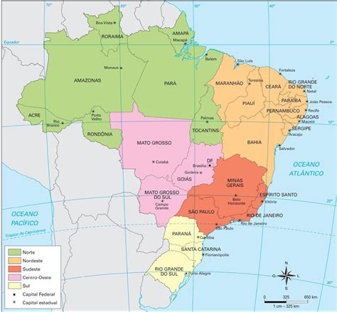 mapas  brasil de    em  geografia  espaco geografico divisao politica  brasil
