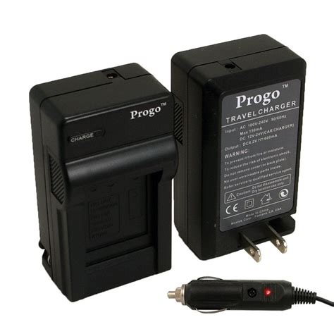 progo lp  digital camera battery home travel charger  car adapter  canon lp
