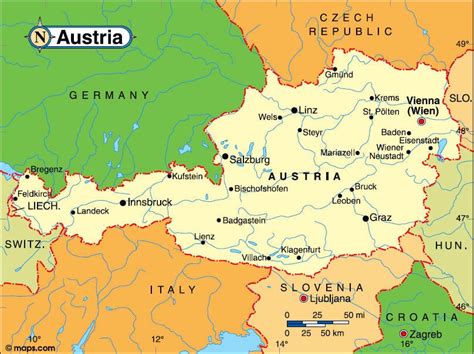 austria maps printable maps  austria