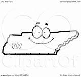 Tennessee State Clipart Coloring Outlined Character Happy Cartoon Thoman Cory Vector Clip Outline 2021 Clipartof sketch template