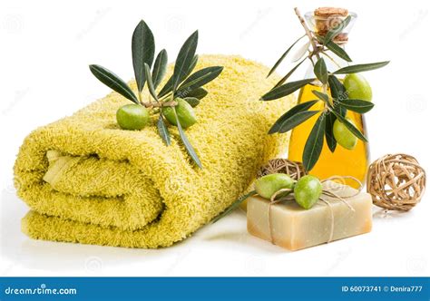 olive spa stock image image  cosmetics branch accessory