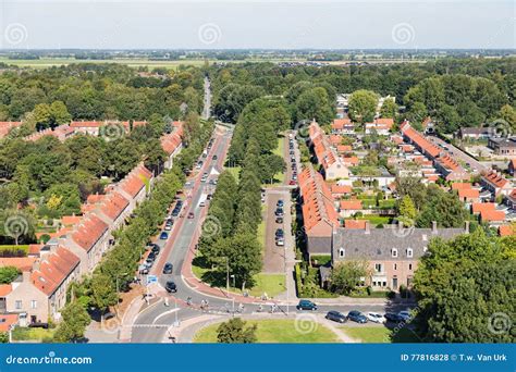 aerial view residential area  emmeloord  netherlands stock photo image  district
