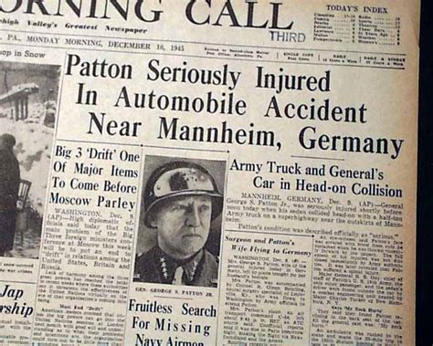General Patton In An Auto Accident