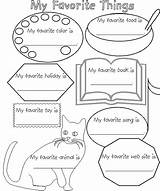 Coloring Favorite Things Pages Worksheet Worksheets Kids Book Printable Preschool Enchantedlearning Kindergarten Crafts Grade Adults Few Favorites Food Books School sketch template