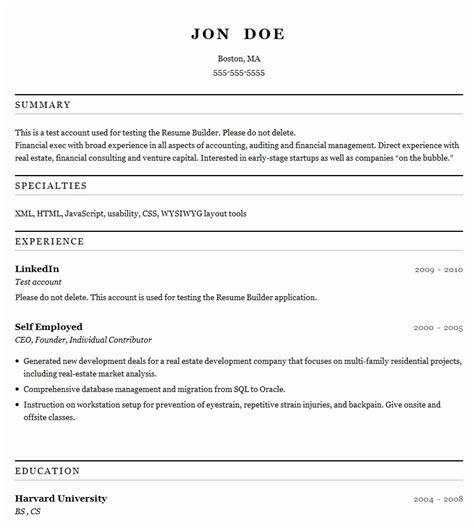 professional resume builder letter  template