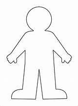 Body Template Outline Human Blank Templates Plain Sketch Clipart Kids Draw Pdf Drawing Shape Person Form Preschool Bodies Male Female sketch template