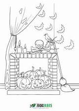 Coloring Pages Decorations Halloween sketch template