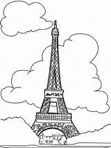Tower Coloring Eiffel Pages Paris Drawing Getdrawings Line Getcolorings Easy sketch template
