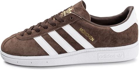 adidas unisex adults munchen  trainers brown brownfootwear white