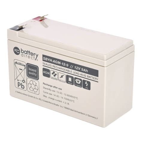ah battery sealed lead acid battery agm battery direct sbyh agm   xx mm