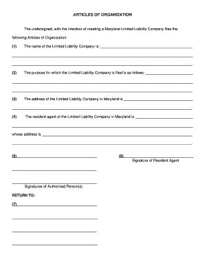 printable sample articles  incorporation llc forms  templates