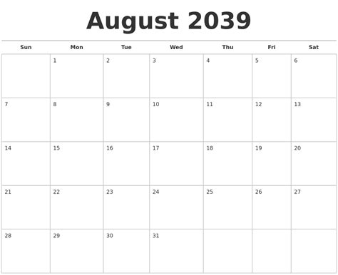 august  calendars