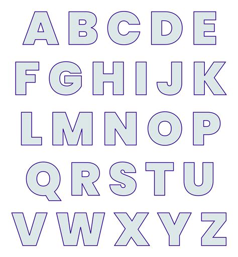 alphabet stencils printable customize  print