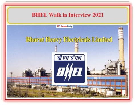 bharat heavy electricals limited announces walk  interview