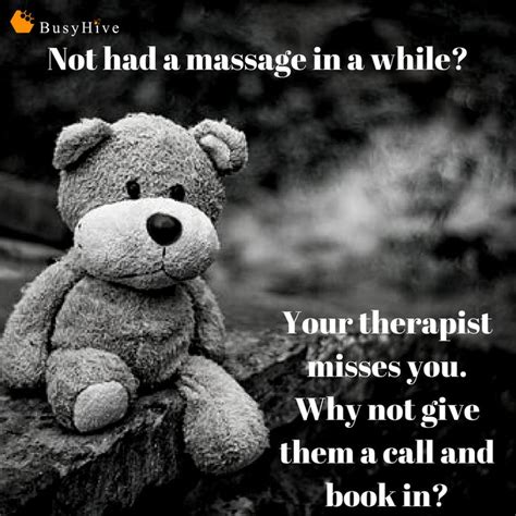 not had a massage lately best book an appointment your