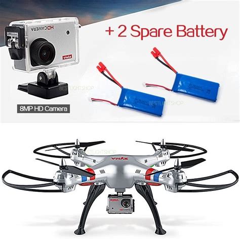 syma xg rc drones quadcopter  mp  gopro camera headless mode battery drone camera