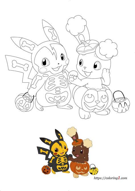 pokemon halloween coloring pages   coloring sheets