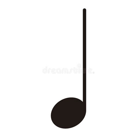 isolated quarter note musical note stock vector illustration