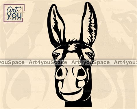 donkey svg files  cricut funny farm animal clipart etsy