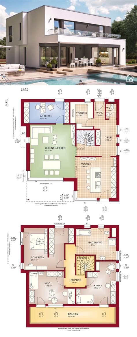 floor plans   modern house   indoor swimming pool   middle     side