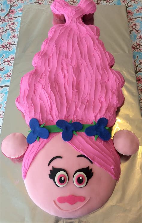 princess poppy cake  pull  cupcake hair