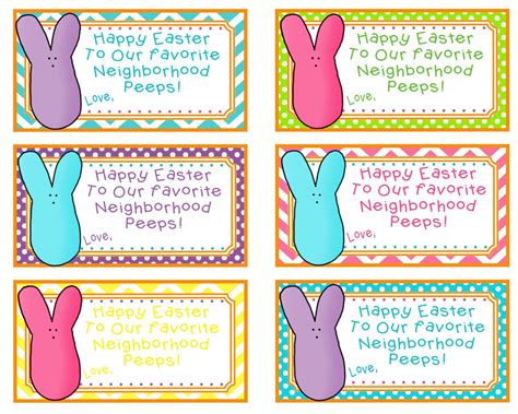 easter printable neighbor gift tags happy easter