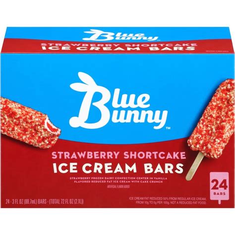 Blue Bunny Strawberry Shortcake Ice Cream Bars 3 Fl Oz Instacart