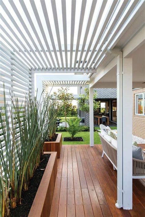stylish white pergola design  patio homemydesign
