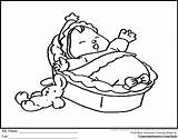 Coloring Pages Baby Girls Girl Sleeping Cute Little Bassinet Color Drawing Print Kids Newborn Pacifier Clipart Wolf Praying Colouring Printable sketch template