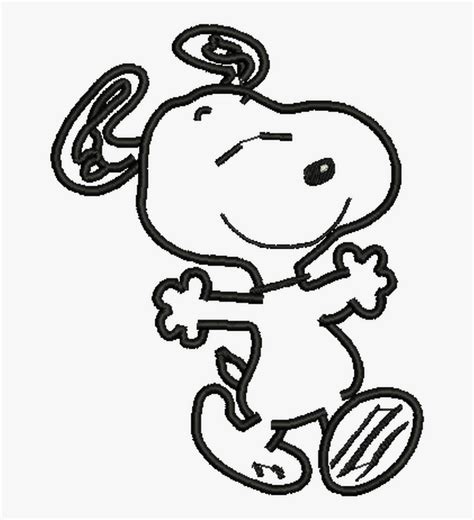 snoopy outline  transparent clipart clipartkey
