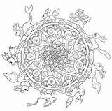 Eevee Mandalas Evoli Evoluciones Eeveelutions Umbreon sketch template