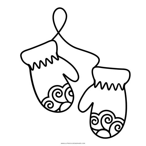 pair  mittens coloring page coloring pages