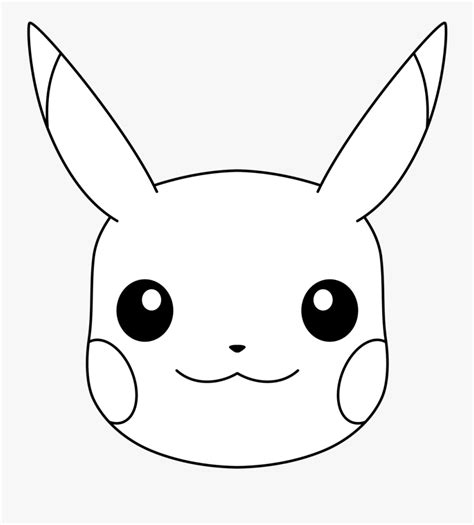 pikachu face coloring page  transparent clipart clipartkey