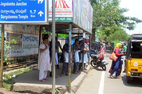 no benches in bus stop times of india