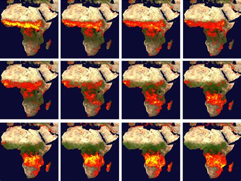 2005 fire patterns across africa image of the day