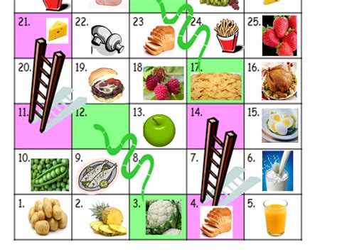 food  french snakes  ladders teaching resources
