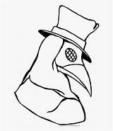Plague Doctor Coloring Mask Line Drawing Transparent Clipartkey sketch template