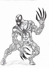 Carnage Venom Coloring Orig03 Favourites sketch template
