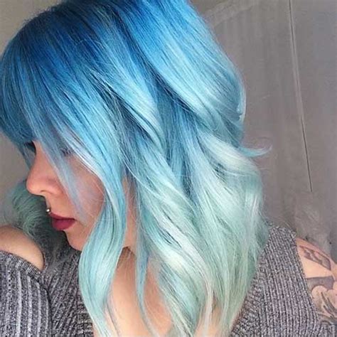Eye Catching Blue Hair Color Ideas On Short Hair Short Hairstyles