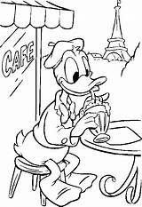 Donald Eiffel Tower Coloring Cafe Malvorlagen Pato Dack Kleurplaat Dibujos Zomer Malvorlage Donal Fargelegge Tegninger Mewarnai Bebek Animasi Ausdrucken Disneymalvorlagen sketch template