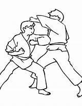 Judo Karate Printable sketch template