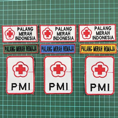 Jual Lambang Logo Bordir Pmi Palang Merah Indonesia Indonesia