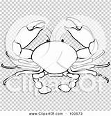 Crab Outline Coloring Illustration Clipart Rf Royalty Pams sketch template