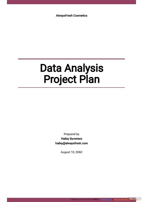 data science project plan template