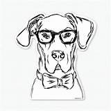 Dane Great Decal Dog Harvey Sticker Drawing Lover Gifts Owner Choose Board Dogs Etsy Bow Tie Description sketch template