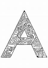 Alphabet Coloring Pages Children Coloriage Kids Simple sketch template