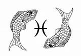 Pisces sketch template