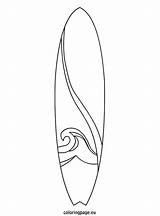 Surf Surfboard Coloring Outline Pages Template Board Clipart Clip Beach Drawing Printable Surfing Da Designs Tattoo Surfer Hawaiian Colouring Boards sketch template