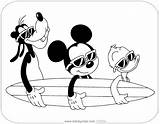 Goofy Disneyclips Surfboard sketch template